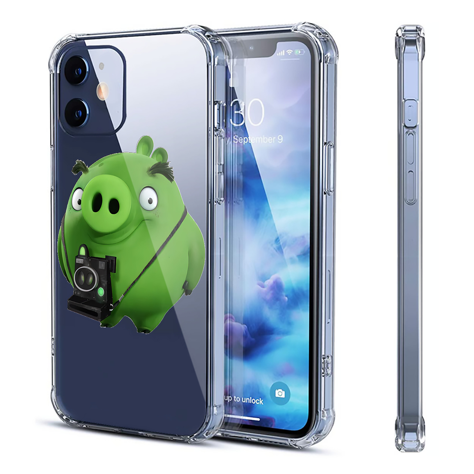 （画像用） Angry Birds アングリーバード 【iPhone 12シリーズ対応】透明スマホケース（クリアソフトケース）